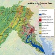 A map of land use in the Potomac River Basin.