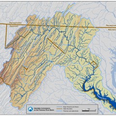 Potomac Watershed Map with Streams