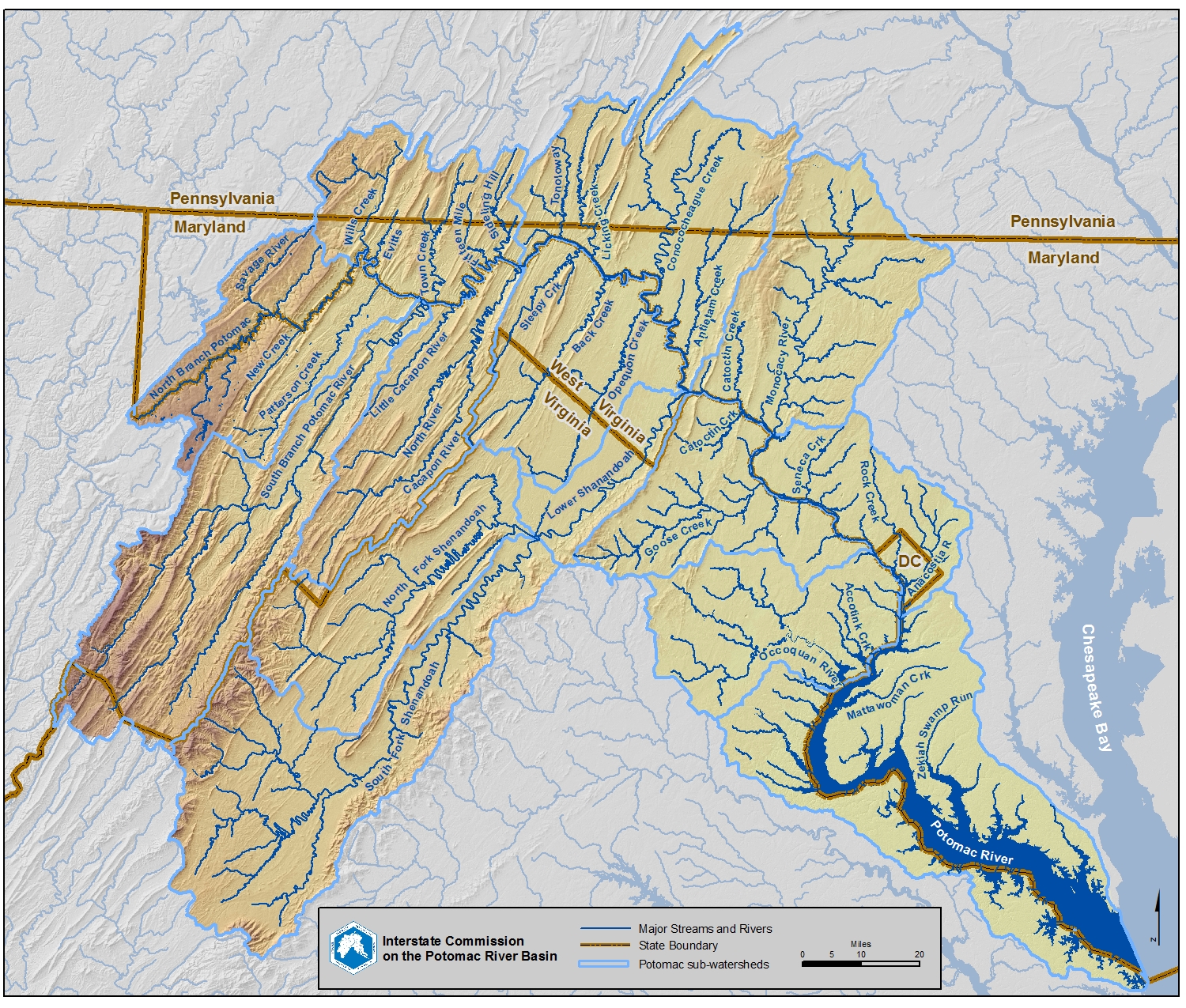 Lower Potomac River Maps to Download: DC to Opequon Creek