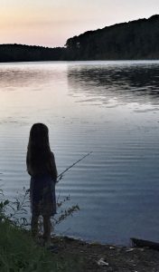 Little Girl Fishing at Little Seneca Lake