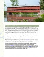 Potomac River Basin Comprehensive Water Resources Plan Executive Summary: A photo of a covered bridge over water and the text of the Executive Summary below. 