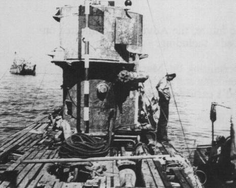 A Photo of the top of U-1105, the Black Panther