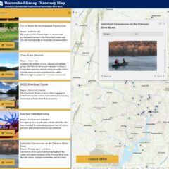 Screenshot of the Watershed Group Directory Map.